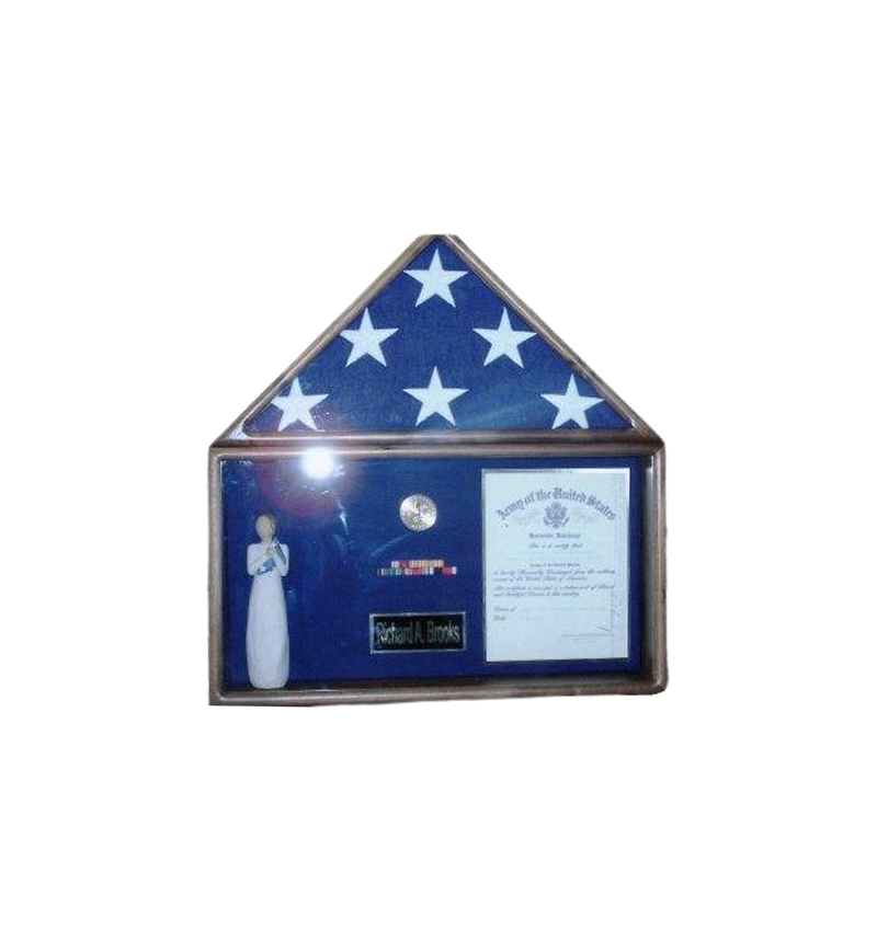 MEMORIAL FLAG SHADOW BOX WITH 12″ DISPLAY AREA