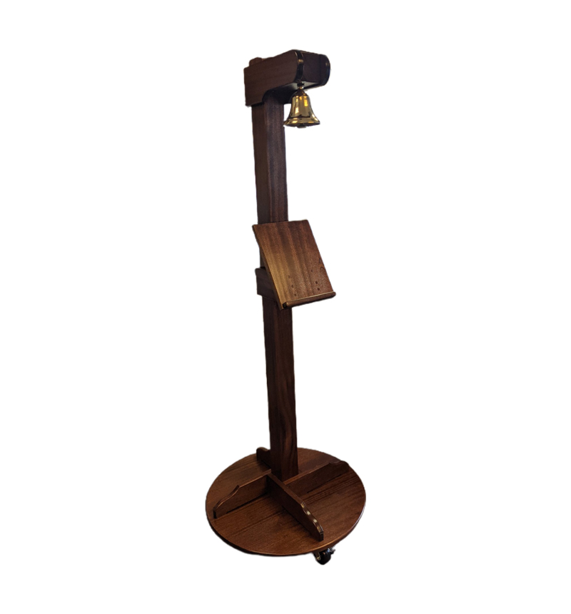 SIMPLE BELL STAND ON CASTERS
